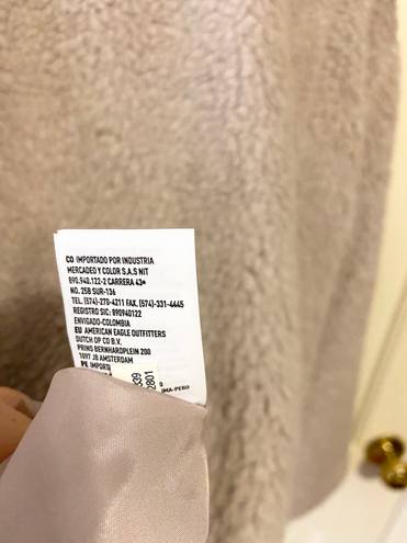 American Eagle NWOT  purple/gray long teddy jacket