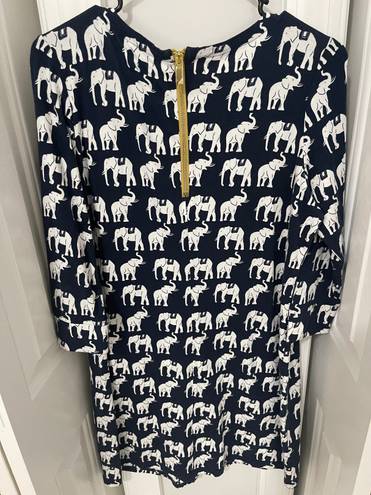 Crown & Ivy  elephant navy dress