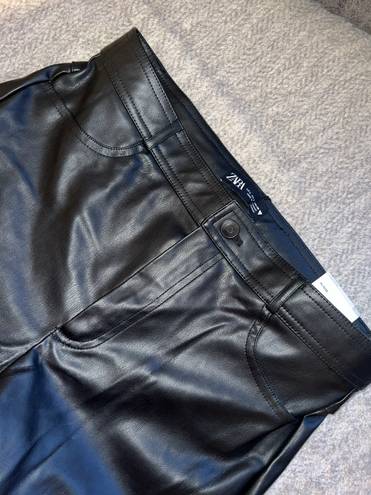 ZARA Leather Black Pants