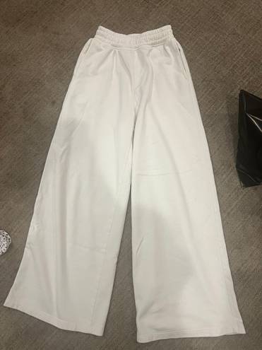 white wide leg sweats Size XS