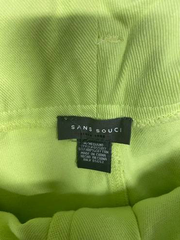 Sans Souci Lime Green Moto Skirt