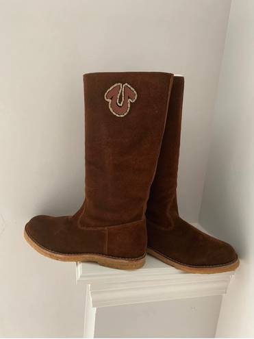 True Religion New  Jeans Abbey Women Horseshoe Pull On Riding Boot/Booties Sz 9,5