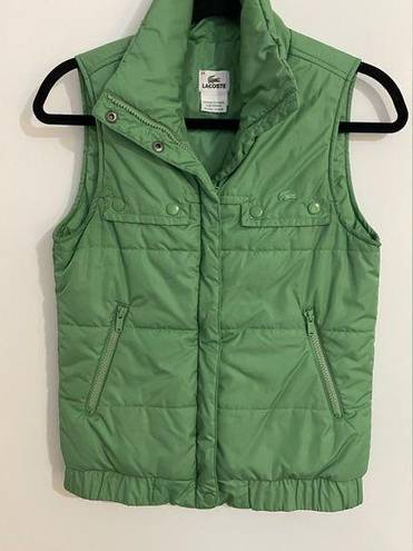 Lacoste  Puffer Vest, Seafoam green, size Small