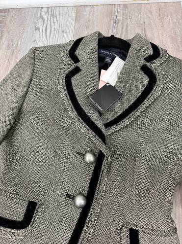 Banana Republic Womens  Petite Jacket Size 2P Gray Black Blazer Two Buttons