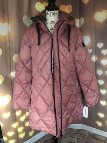 Bernardo pink jacket coat quilted puffer women’s winter outerwear putty pink