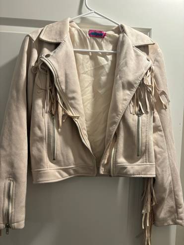 Edikted Tan Leather Jacket 