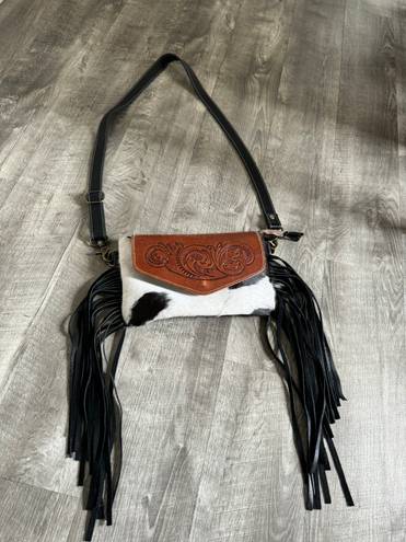 Myra Bags Myra Genuine Cowhide Purse With Fringe