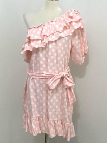 Target LISA MARIE FERNANDEZ x  One Shoulder Ruffle Neckline Polka Dot Party Dress