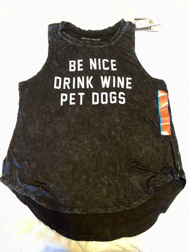 Grayson Threads Large “Be Nice Drink Wine Pet Dogs” Graphic Tank Top 