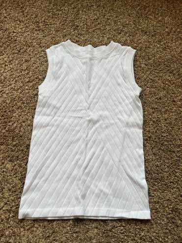 Aura White Fitted Tank