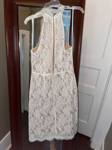 Sans Souci Sans Sourci White Lace Halter Dress  