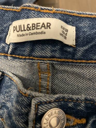 Pull & Bear Ripped Denim High Rise Jeans