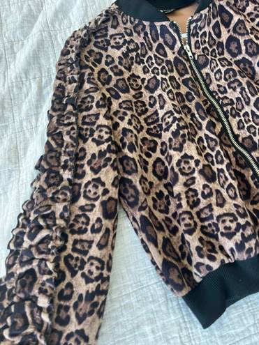 SheIn Leopard Bomber Jacket