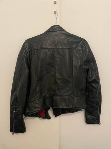 Free People Black Moto Leather Jacket