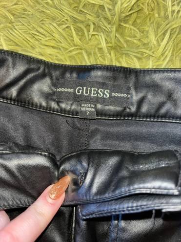 Guess Faux Leather Cropped Pants