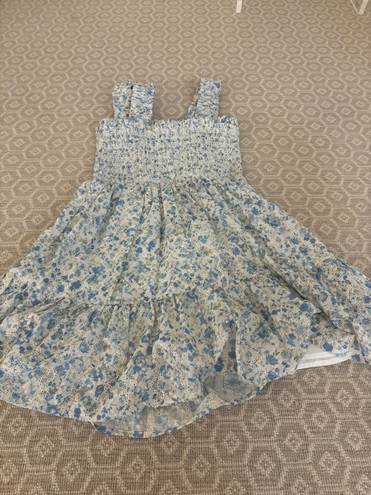 AQUA blue floral Sundress