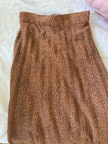 Animal Print Accordion Pleat Maxi Skirt Multiple Size XS