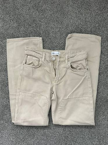 ZARA beige Straight Pants