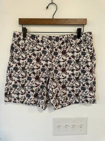 The Loft  Floral Linen/Cotton Blend Shorts 6in Inseam Size 6