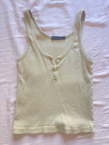 Brandy Melville Yellow Stripped Tank Top