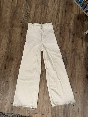 ZARA White Marine Straight Jeans