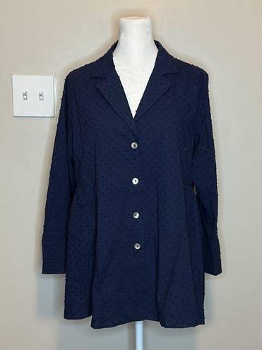 Tuckernuck  Pomander Place Navy Blue Swiss Dot
Scarlett Button Down Shirt Size S