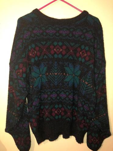 Vintage Patterned Sweater Multiple Size L