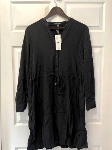 Eileen Fisher NWT  tencel crepe black dress medium