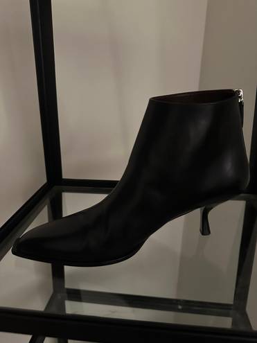 The Row Black Leather Booties SZ 40