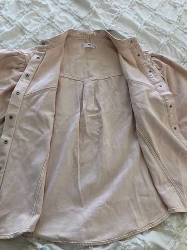 Mango NWT  denim jacket Woman’s Light Pink, size 4