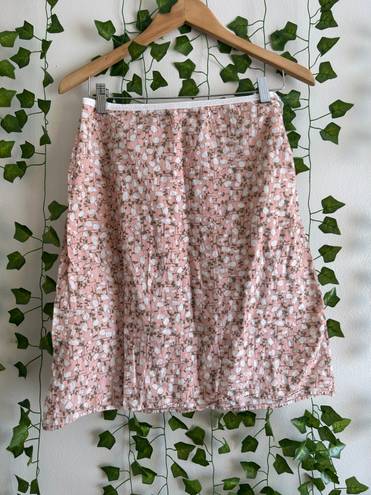 Max Studio Pink Floral High Waisted Skirt