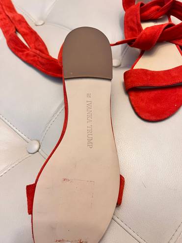 Ivanka Trump Coral Red Sandals