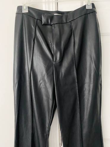 Anthropologie x Avec Les Filles Faux Leather Flare Trousers, Size 8