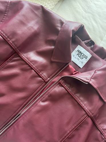 Princess Polly Burgundy Bomber Jacket