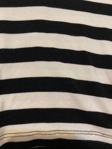 ZARA Black & White Striped Top