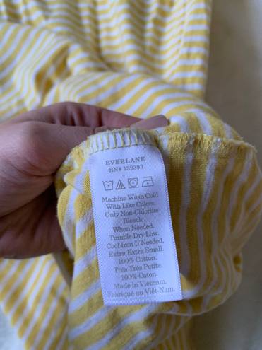 Everlane Yellow White Striped Tee Shirt Dress