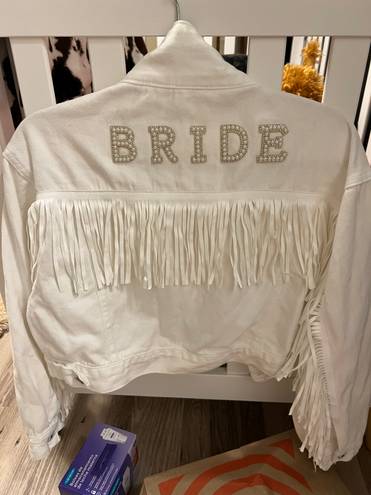 Bride denim White Jean Jacket Size XL