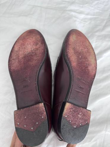 Rag and Bone Dina leather penny loafers in burgundy Bordeaux color 