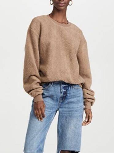 Good American  Sherpa Boyfriend Sweatshirt