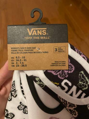 Vans NWT Van’s Butterfly Women's No Show Liner socks - 3 Pack