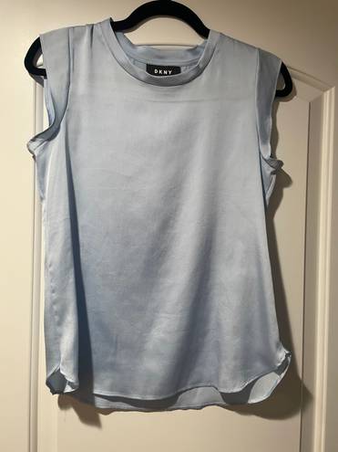 DKNY Blue Silky Shirt Size XXS