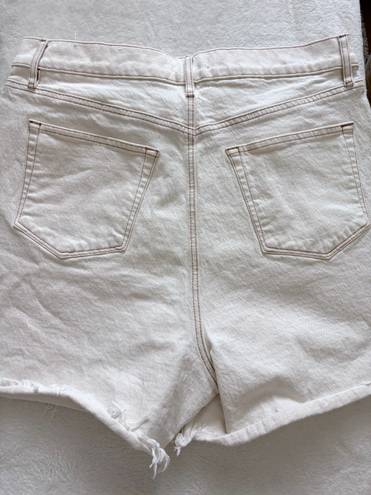 The Loft  White Denim Shorts