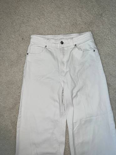 H&M White Wide Leg Jeans