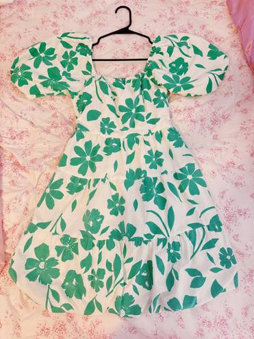 Altar'd State Green / White Floral Sundress