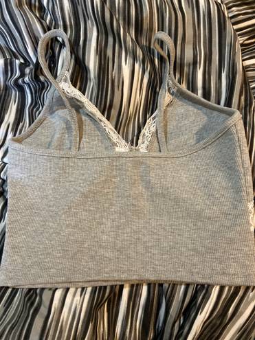 lace tank top Gray