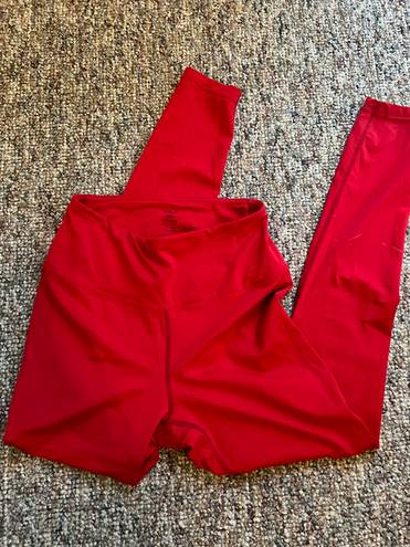 Butter Soft Red  High Waisted Workout Leggings