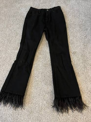 Lulus feather jeans