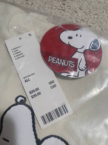 Urban Outfitters Peanuts Snoopy Life's A Ball Tote Bag NWT