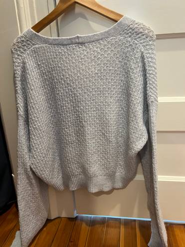 NA-KD Long Sleeve Light Blue Knit Sweater