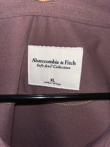 Abercrombie & Fitch Brown/Mauve Half Zip Sweatshirt